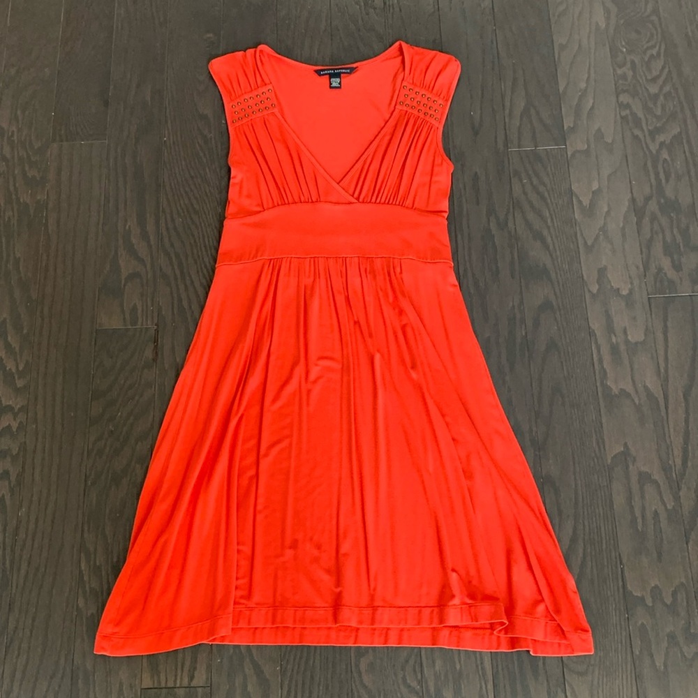 Banana Republic Burnt Orange Stretchy Dress